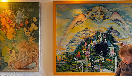 Oil on canvas paintings by Yosha from the 70's and 80's Paintings by Yosha